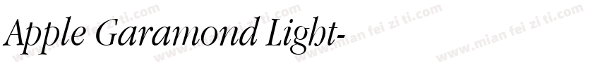 Apple Garamond Light字体转换